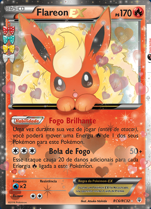 Flareon EX (RC6/RC32) - Carta Avulsa Pokemon