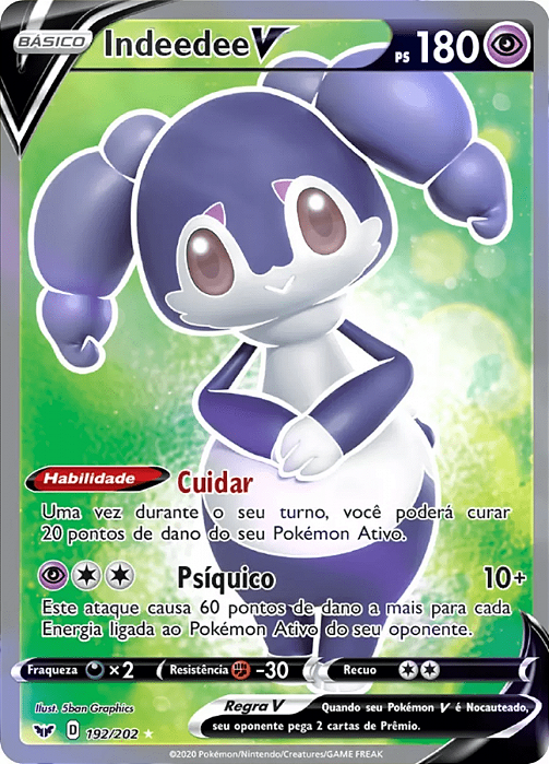 Indeedee-V (192/202) - Carta Avulsa Pokemon