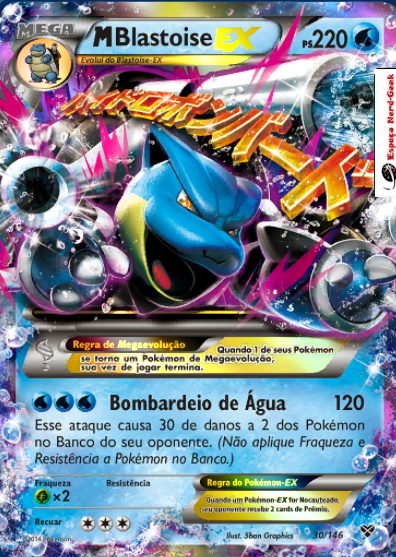M Blastoise EX (30/146) - Carta Avulsa Pokemon
