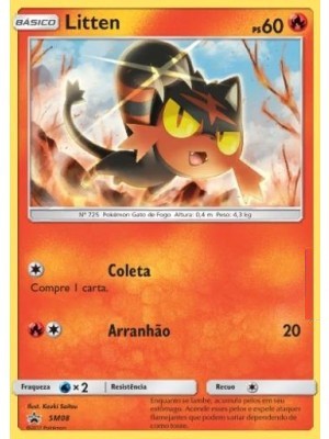Litten (SM08) FOIL - Carta Avulsa Pokemon
