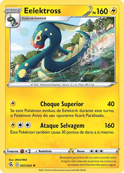 Eelektross (97/264) - Carta Avulsa Pokemon