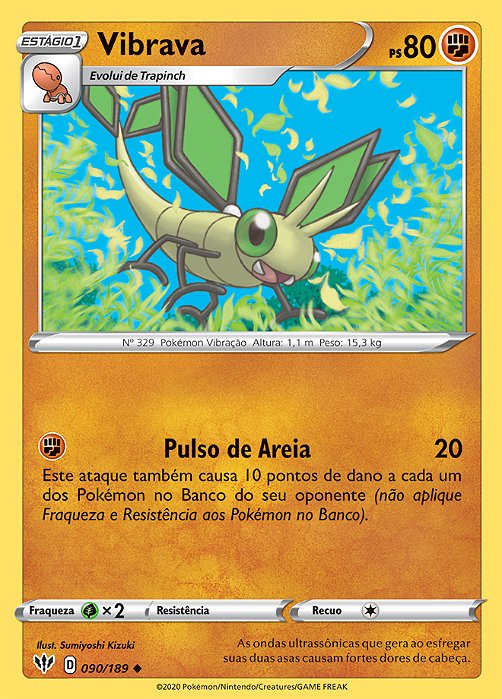 Vibrava (90/189) - Carta Avulsa Pokemon
