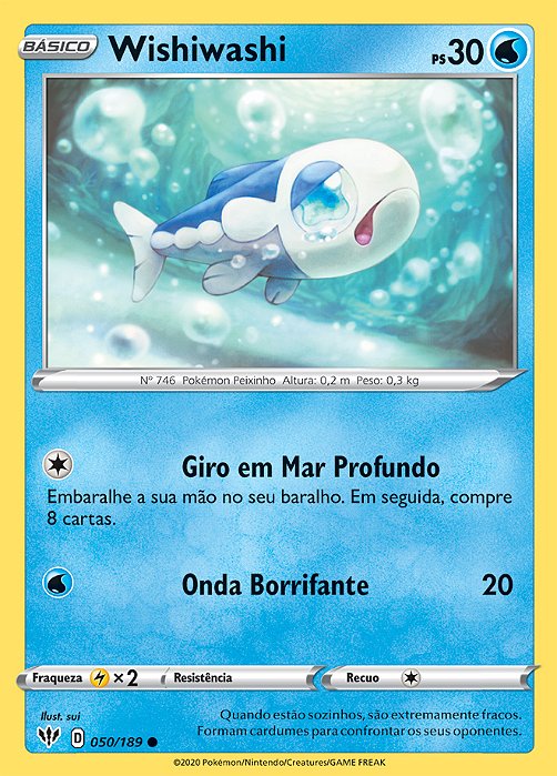 Wishiwashi (50/189) - Carta Avulsa Pokemon