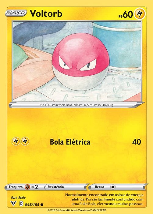 Voltorb (045/185) - Carta Avulsa Pokemon