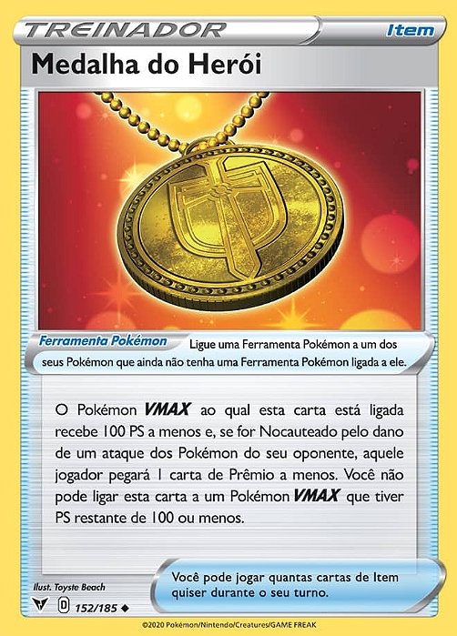 Medalha do Herói / Hero's Medal (152/185) - Carta Avulsa Pokemon