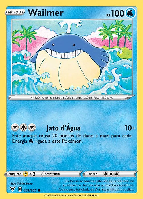 Wailmer (031/185) - Carta Avulsa Pokemon