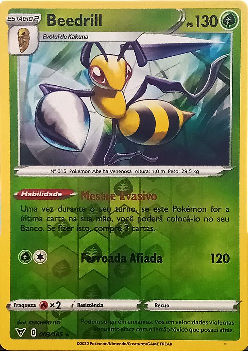 Beedrill (003/185) REV FOIL - Carta Avulsa Pokemon