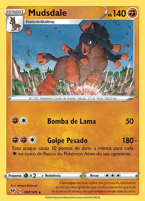 Mudsdale (097/185) - Carta Avulsa Pokemon