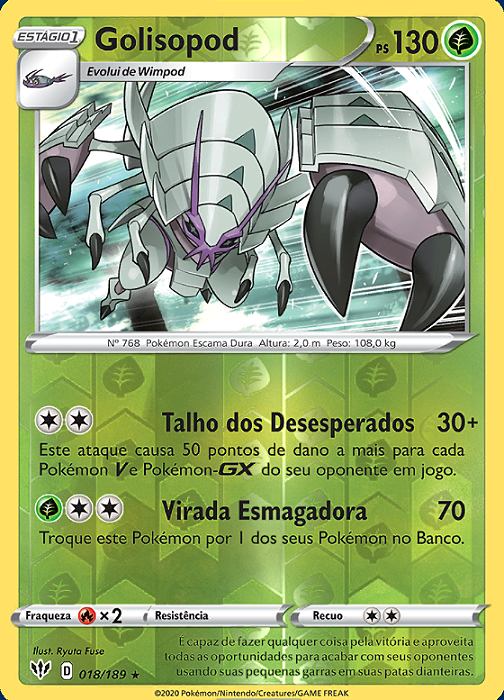 Golisopod (18/189) REV FOIL - Carta Avulsa Pokemon