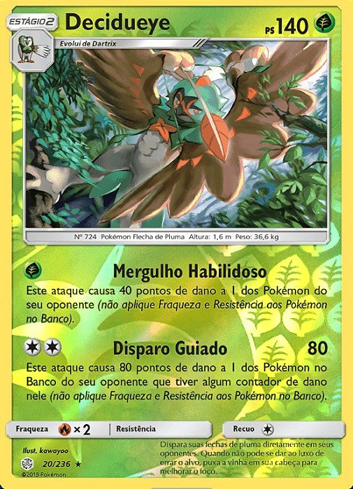 Decidueye (20/236) REV FOIL - Carta Avulsa Pokemon