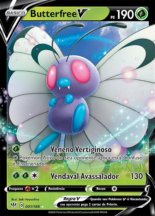 Butterfree-V (1/189) - Carta Avulsa Pokemon