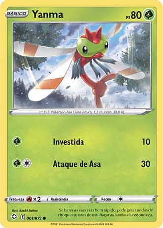 Yanma (1/72) - Carta Avulsa Pokemon