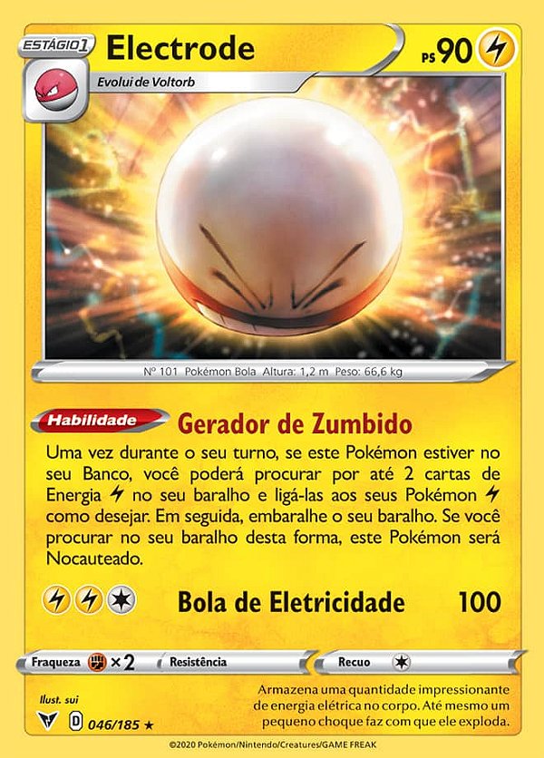 Electrode (046/185) FOIL - Carta Avulsa Pokemon