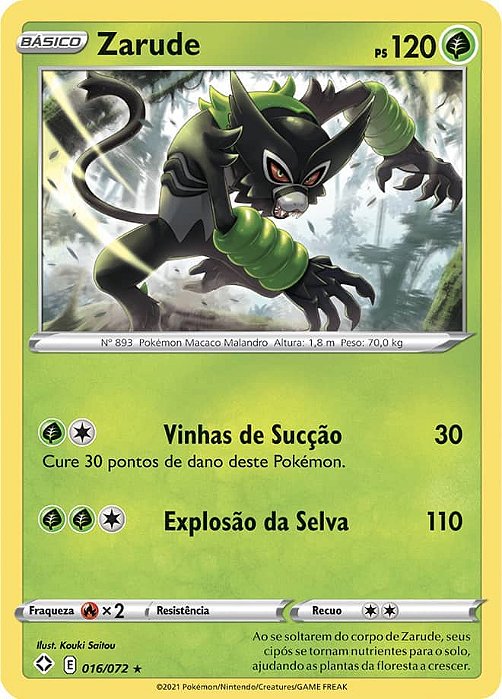 Zarude (16/72) REV FOIL - Carta Avulsa Pokemon