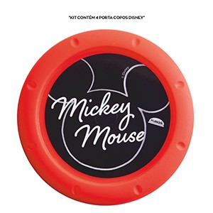 Jogo de Porta Copos em PVC Disney (Mickey Mouse) - 4 peças
