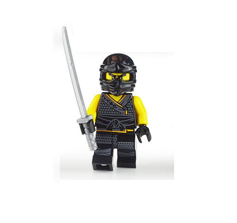 Cole Brookstone Resistance / Ninja Preto (S8) - Minifigura de Montar Ninjago