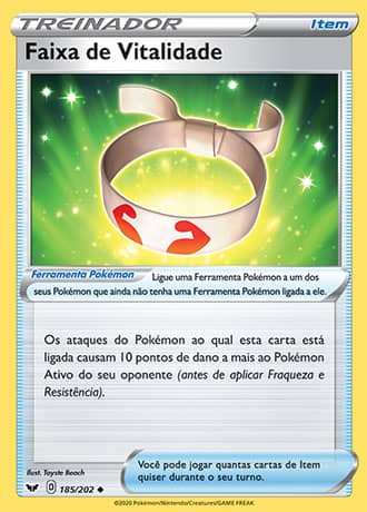 Faixa de Vitalidade (185/202) - Carta Avulsa Pokemon