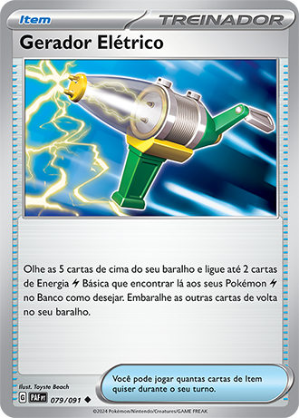 Gerador Elétrico / Electric Generator (079/091) - Carta Avulsa Pokemon