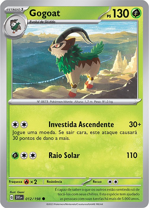 Gogoat (12/198) - Carta Avulsa Pokemon