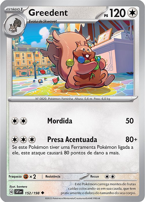 Greedent (152/198) - Carta Avulsa Pokemon