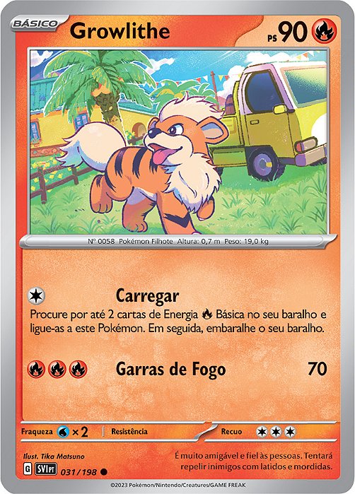 Growlithe (31/198) - Carta Avulsa Pokemon