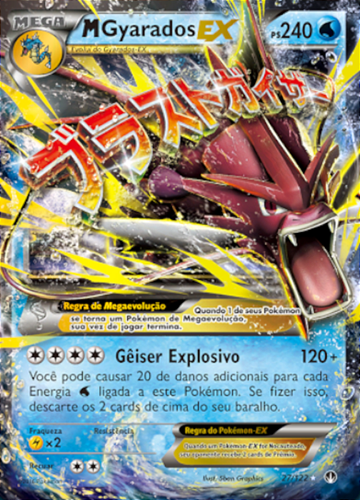 M Gyarados-EX (27/122) - Carta Avulsa Pokemon