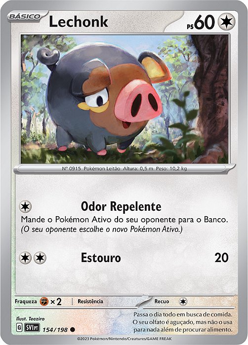 Lechonk (154/198) - Carta Avulsa Pokemon