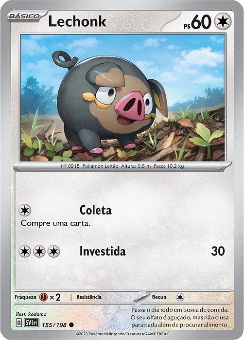 Lechonk (155/198) - Carta Avulsa Pokemon