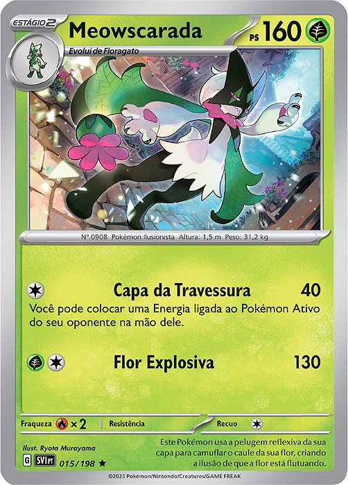 Meowscarada (15/198) REV FOIL - Carta Avulsa Pokemon