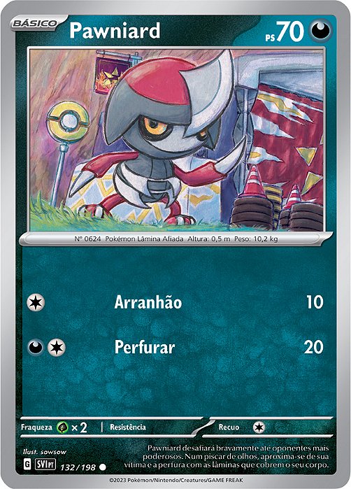 Pawniard (132/198) - Carta Avulsa Pokemon