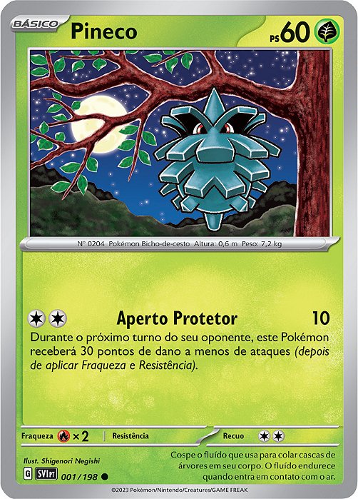 Pineco (1/198) - Carta Avulsa Pokemon