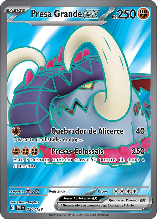 Presa Grande ex (230/198) - Carta Avulsa Pokemon