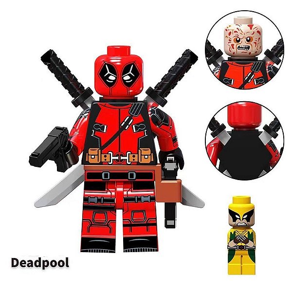 Deadpool 2 / Wade Wilson (c/ Mini Bloco do Wolverine) - Minifigura de Montar Marvel