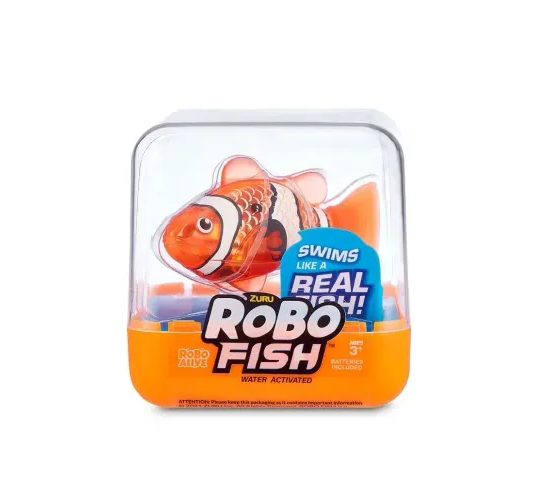 Robo Fish Laranja / Peixe Palhaço (Robo Alive Zuru) - Peixe Robô
