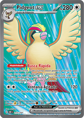 Pidgeot ex (217/197) - Carta Avulsa Pokemon