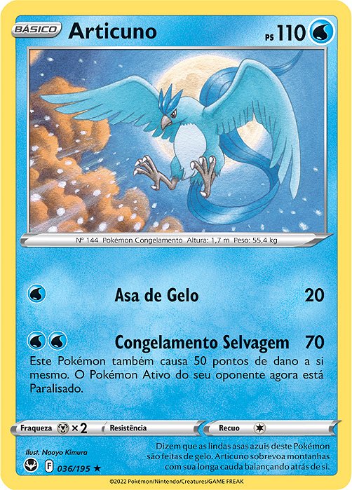 Articuno (036/195) REV FOIL - Carta Avulsa Pokemon