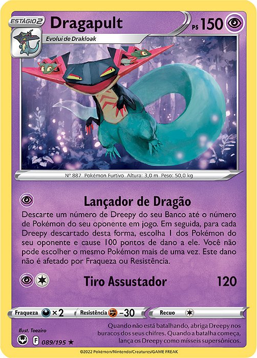 Dragapult (089/195) REV FOIL - Carta Avulsa Pokemon