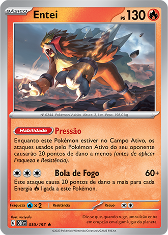 Entei (030/197) FOIL - Carta Avulsa Pokemon