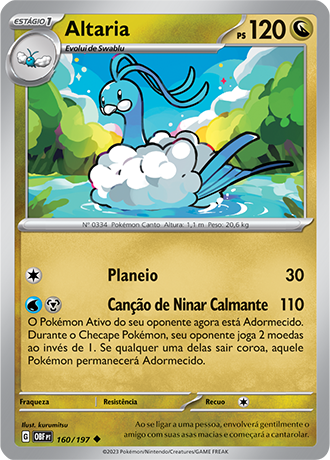 Altaria (160/197) - Carta Avulsa Pokemon
