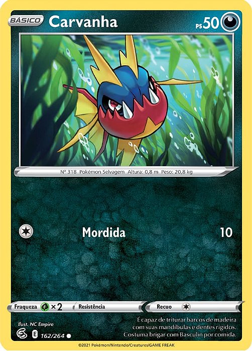 Carvanha (162/264) - Carta Avulsa Pokemon