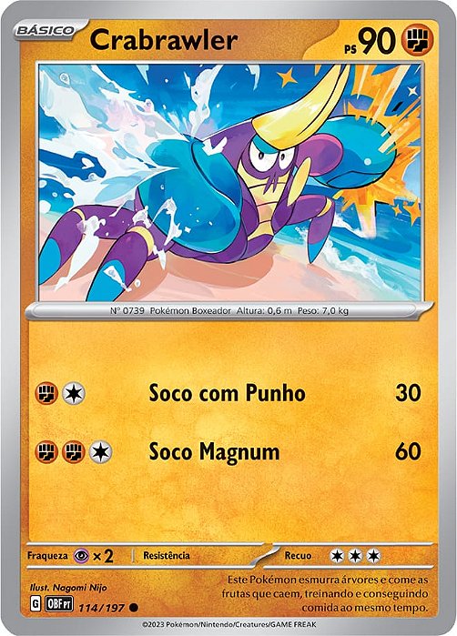 Crabrawler (114/197) - Carta Avulsa Pokemon