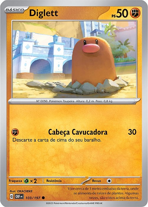 Diglett (103/197) - Carta Avulsa Pokemon