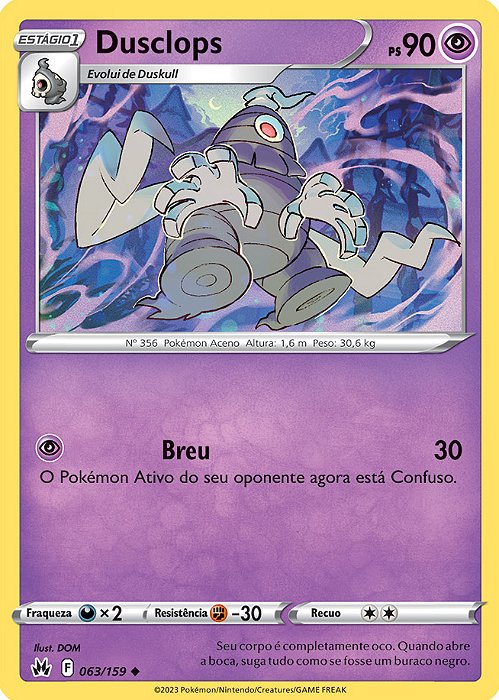 Dusclops (63/159) - Carta Avulsa Pokemon