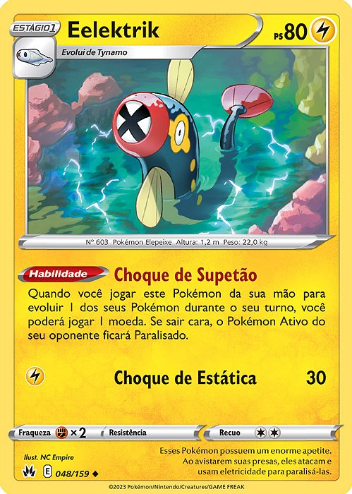 Eelektrik (048/159) REV FOIL - Carta Avulsa Pokemon