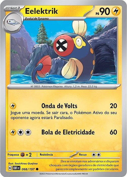 Eelektrik (068/197) - Carta Avulsa Pokemon