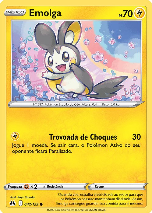 Emolga (047/159) - Carta Avulsa Pokemon