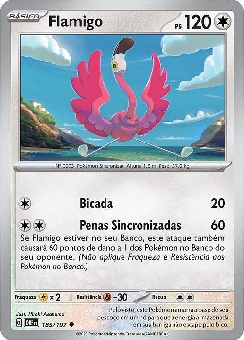 Flamigo (185/197) REV FOIL - Carta Avulsa Pokemon