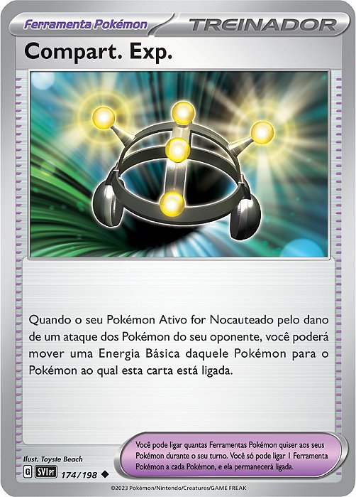 Compart. Exp. / Exp. Share (174/198) - Carta Avulsa Pokemon