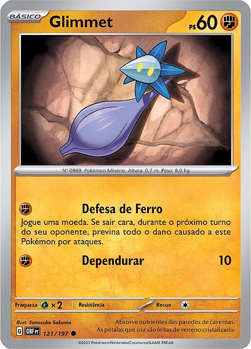 Glimmet (121/197) - Carta Avulsa Pokemon