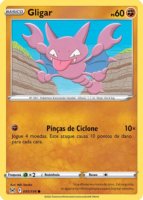 Gligar (095/196) - Carta Avulsa Pokemon